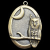 Pendant, Zinc Alloy Jewelry Findings, Lead-free, Animal 51x38mm, Sold by PC