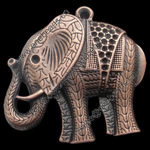 Pendant, Zinc Alloy Jewelry Findings, Lead-free, Animal 46x53mm, Sold by PC