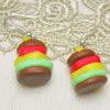 Handmade Fimo Earring, Bead size:10-15mm, Sold by Dozen 