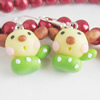 Handmade Fimo Earring, Bead size:10-15mm, Sold by Dozen 