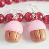 Handmade Fimo Earring, Bead size:10-15mm, Sold by Dozen 