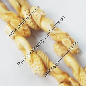 Natural Tibetan Yak Bone Beads, Handmade Bodhisattva, 15x45mm, Sold by PC