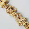 Natural Tibetan Yak Bone Beads, Handmade Skeleton, 30x75mm, Sold by PC