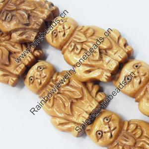 Natural Tibetan Yak Bone Beads, Handmade Animal, 27x42mm, Sold by PC