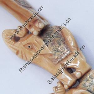 Natural Tibetan Yak Bone Beads, Handmade Animal, 6x25mm, Sold by PC