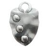 Pendant, Zinc Alloy Jewelry Findings, Lead-free, Heart 50x35mm, Sold by bag