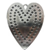 Pendant, Zinc Alloy Jewelry Findings, Lead-free, Heart 62x48mm, Sold by PC