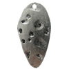 Pendant, Zinc Alloy Jewelry Findings, Lead-free, Nugget 32x16mm, Sold by bag