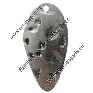 Pendant, Zinc Alloy Jewelry Findings, Lead-free, Nugget 32x16mm, Sold by bag