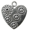 Pendant, Zinc Alloy Jewelry Findings, Lead-free, Heart 8x18mm, Sold by bag