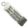 Message charm, Zinc Alloy Jewelry Findings, Lead-free, 11x35mm, Sold by bag