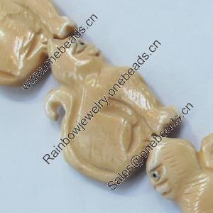 Natural Tibetan Yak Bone Beads, Handmade Animal, 21x30mm, Sold by PC
