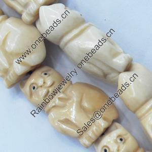 Natural Tibetan Yak Bone Beads, Handmade Animal, 23x15mm, Sold by PC