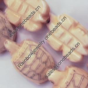 Natural Tibetan Yak Bone Beads, Handmade Animal, 17x25mm, Sold by PC