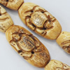 Natural Tibetan Yak Bone Beads, Handmade Flat drum, 37x16mm, Sold by PC