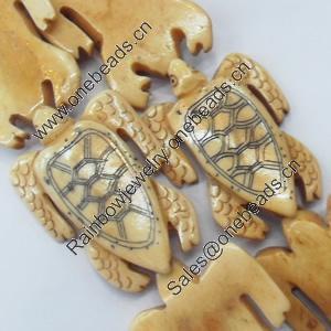 Natural Tibetan Yak Bone Beads, Handmade Animal, 26x38mm, Sold by PC