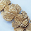 Natural Tibetan Yak Bone Beads, Handmade Animal, 50x45mm, Sold by PC