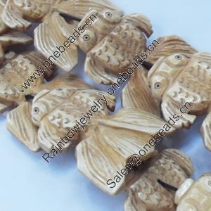 Natural Tibetan Yak Bone Beads, Handmade Animal, 43x35mm, Sold by PC