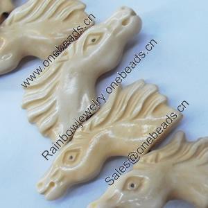Natural Tibetan Yak Bone Beads, Handmade Animal, 37x15mm, Sold by PC