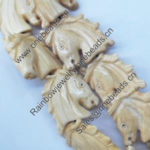 Natural Tibetan Yak Bone Beads, Handmade Animal, 25x25mm, Sold by PC