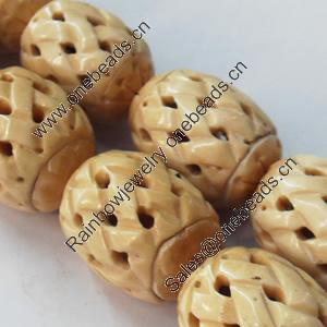 Natural Tibetan Yak Bone Beads, Handmade Drum, 22mm, Sold by PC