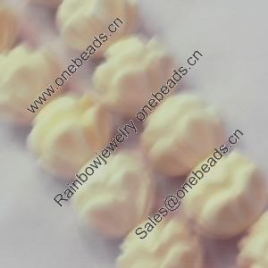 Natural Tibetan Yak Bone Beads, Handmade flower, 14mm, Sold by PC