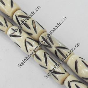 Natural Tibetan Yak Bone Beads, Handmade column, 7x15mm, Sold by PC