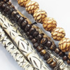 Natural Tibetan Yak Bone Beads, Handmade mix style, 10mm-25mm, Sold by Group