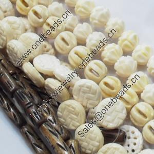 Natural Tibetan Yak Bone Beads, Handmade mix style, 12mm-30mm, Sold by Group