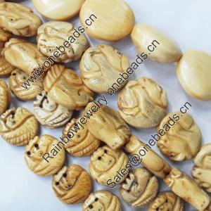 Natural Tibetan Yak Bone Beads, Handmade mix style, 16mm-25mm, Sold by Group