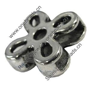 Slider, Zinc Alloy Bracelet Findinds, Lead-free, 13mm, Hole:9x2.5mm, Sold by KG 