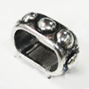 Slider, Zinc Alloy Bracelet Findinds, Lead-free, 15x6mm, Hole:10x6mm, Sold by KG 