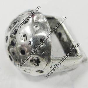 Slider, Zinc Alloy Bracelet Findinds, Lead-free, 12x11mm, Hole:10x6mm, Sold by KG 