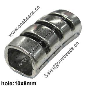 Slider, Zinc Alloy Bracelet Findinds, Lead-free, 13x28mm, Hole:10x8mm, Sold by KG 