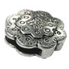 Slider, Zinc Alloy Bracelet Findinds, Lead-free, 17mm, Hole:14x3mm, Sold by KG 