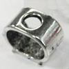 Slider, Zinc Alloy Bracelet Findinds, Lead-free, 13x7mm, Hole:10x7mm, Sold by KG