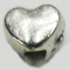 Beads, Zinc Alloy Jewelry Findings, Lead-free, Heart 4x3mm, Sold by Bag