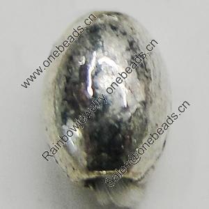 Beads, Zinc Alloy Jewelry Findings, Lead-free, Oval 4x5mm, Sold by Bag