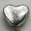 Beads, Zinc Alloy Jewelry Findings, Lead-free, Heart 6x5mm, Sold by Bag