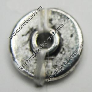 Beads, Zinc Alloy Jewelry Findings, Lead-free, Coin 9mm, Sold by Bag