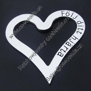 Zinc alloy message tag, A grade, 50mm Nickel-free & Lead-free, Sold by PC