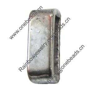 Slider, Zinc Alloy Bracelet Findinds, Lead-free, 13x5mm, Hole:10x2.5mm, Sold by KG 