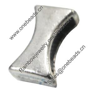 Slider, Zinc Alloy Bracelet Findinds, Lead-free, 14x8mm, Hole:11x2.5mm, Sold by KG 