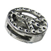Slider, Zinc Alloy Bracelet Findinds, Lead-free, 17mm, Hole:11x2mm, Sold by KG 