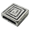 Slider, Zinc Alloy Bracelet Findinds, Lead-free, 14mm, Hole:11x2mm, Sold by kg 