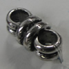 Slider, Zinc Alloy Bracelet Findinds, Lead-free, 13x6mm, Hole:3mm, Sold by KG