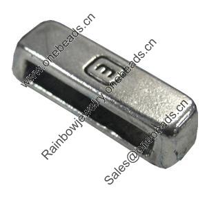 Slider, Zinc Alloy Bracelet Findinds, Lead-free, 17x5mm, Hole:13x2mm, Sold by KG 