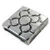 Slider, Zinc Alloy Bracelet Findinds, Lead-free, 18x18mm, Hole:13x2mm, Sold by KG 