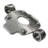 Slider, Zinc Alloy Bracelet Findinds, Lead-free, 38x31mm, Hole:5mm, Sold by Bag 