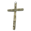 Pendant, Zinc Alloy Jewelry Findings, Lead-free, cross 21x38mm, Sold by bag 